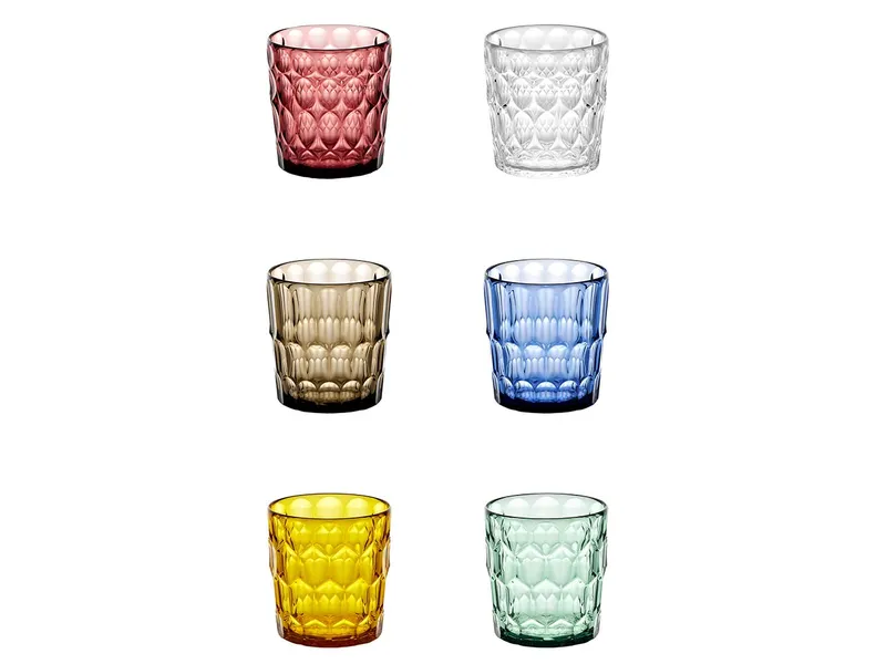 guzzini Becher-Set "VANITY" aus biobasiertem Spezial-Acrylglas, 360 ml, sortiert, 6 Stk. – Produktbild 1 von 1