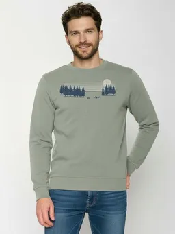 GreenBomb GREENBOMB Deer Lines Wild - Gemütliches Sweatshirt aus Bio-Baumwolle / hochwertiger Print / GOTS / Fair & Vegan – Produktbild 1 von 1