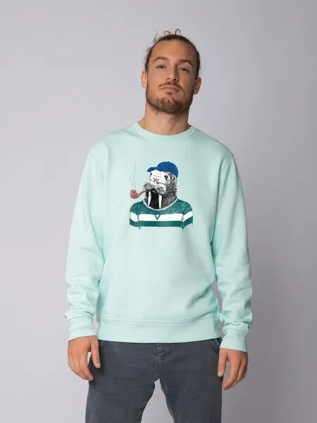 watapparel watapparel Sweatshirt Unisex Walross, Caribbean blue, – Produktbild 2 von 4