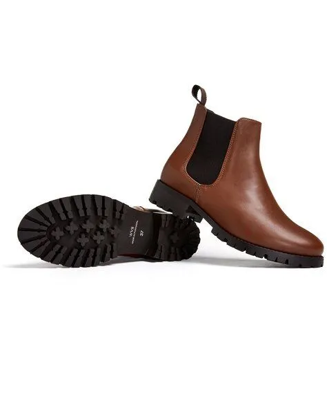 Will's Vegan Shop Will's Vegan Shop Luxe Chelsea-Stiefel mit tiefem Profil, Chestnut, – Produktbild 1 von 1