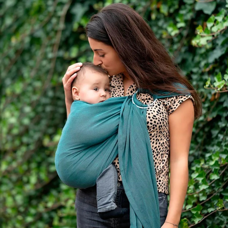 Hoppediz Hoppediz Babytragetuch - Ring-Sling ultraleicht, Gruen, – Produktbild 1 von 1