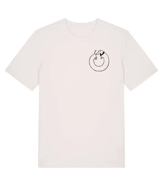 päfjes päfjes Dackel Hund Kreis Po - Unisex Männer T-Shirt Bio & Fair, Vintage white (natur), – Produktbild 3 von 4