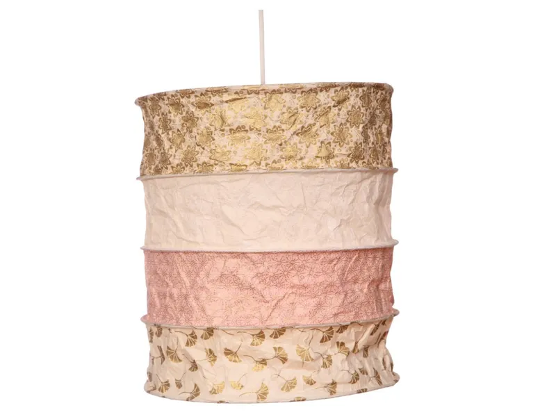 Mea Living Mea Living Lokta-Lampenschirm Lagos Durchmesser: 28 cm, Höhe: 25,5 cm, Natur, rosa, – Produktbild 1 von 2
