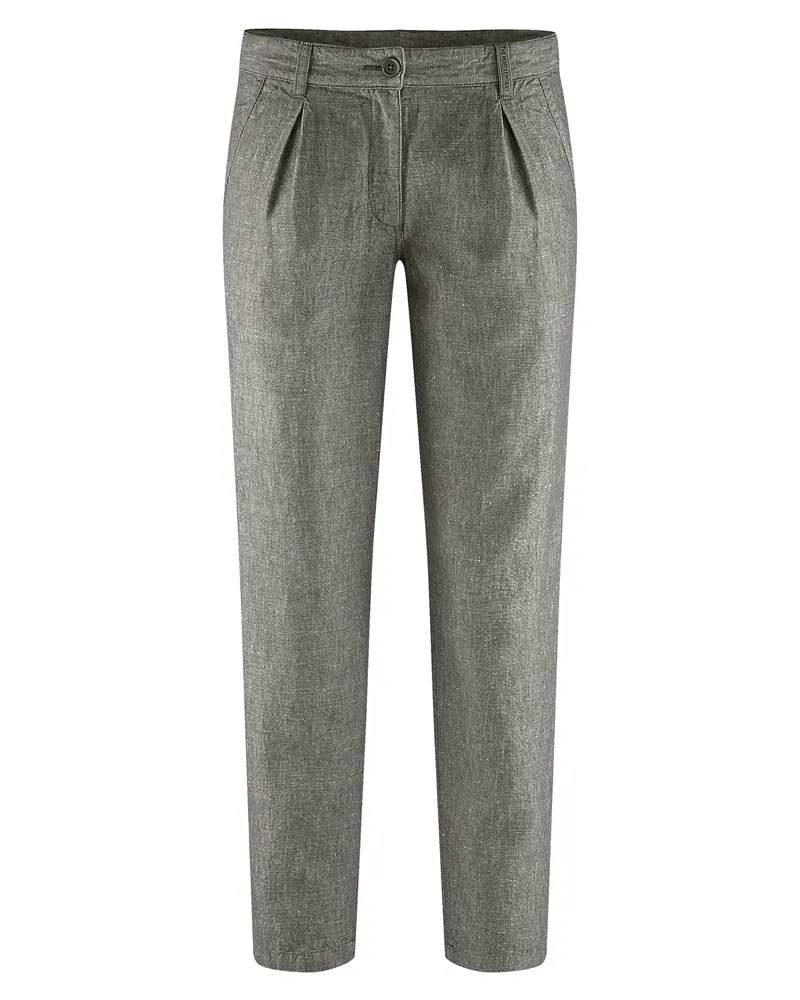 HempAge Hempage Damen vegan Hose In Asphaltgrau, Grau, – Produktbild 1 von 2