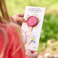 Die Stadtgärtner Die Stadtgärtner Blumenlolly mit Wildblumen-Saatgut | Lolly aus Baumwollfasern am Holzstiel | Zum Einpflanzen & Weiterwachsen | Kreative Geschenkidee für Kinder, Schultüte, Einschulung & Schulalltag – Produktbild 1 von 1