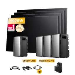 EcoFlow EcoFlow Stream Ultra, All-in-One Speicher für Balkonkraftwerke, mit 4 x 480Wp Sunpro BC Bifazial Full Black Solarmodul, by Powerness - Stream Ultra + 3 x Stream AC Pro | 7680Wh / 1 x Smart Meter / Selbstabholung – Produktbild 1 von 1