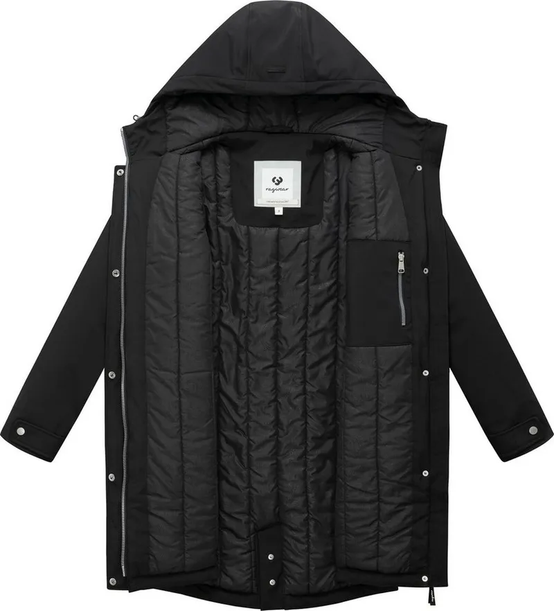 ragwear ragwear Softshellmantel Itiga Wasserdichter Übergangsmantel mit Taillenzugband, Schwarz, – Produktbild 1 von 4