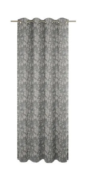 Nature by Adam Nature by Adam Vorhang aus 100% Bio-Baumwolle - Made in Germany - Flower Cuveé Light, Dunkelgrau, – Produktbild 3 von 7