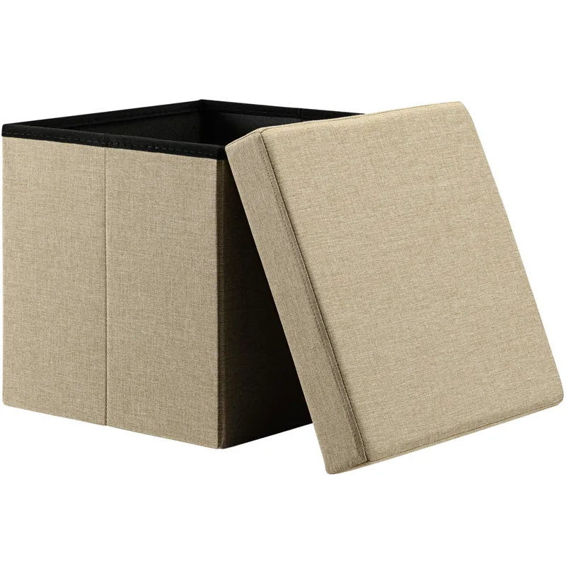 Casaria® Sitzhocker Beige 38x38x38cm faltbar – Produktbild 2 von 2