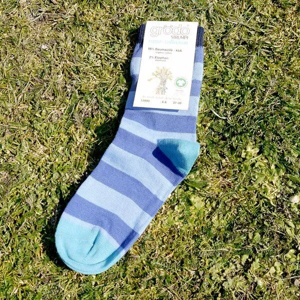 grödo grödo Baby -/Kindersocken (3er Pack), Hellblau/dunkelblau, – Produktbild 4 von 4