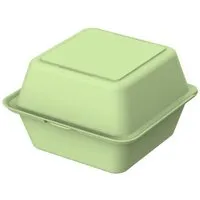 REuse REuse Burgerbox take away Verpackung - Essensbehälter to go, Geselliges grün, – Produktbild 1 von 1