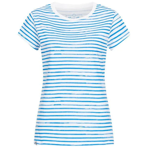 Lexi&Bö Lexi&Bö White Stripes T-Shirt Damen, Weiss-blau, – Produktbild 1 von 1