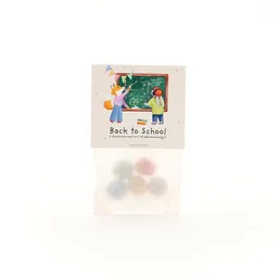 Die Stadtgärtner Die Stadtgärtner Blumenmurmeln zum Schulstart "Tafel" | 5 bunte Blumenmurmeln im Pergamintütchen (ca. 10 x 5 cm) | mit niedlichem, kindgerechten Motiv | Kreative Geschenkidee für Kinder, Schule & Schulalltag – Produktbild 1 von 1
