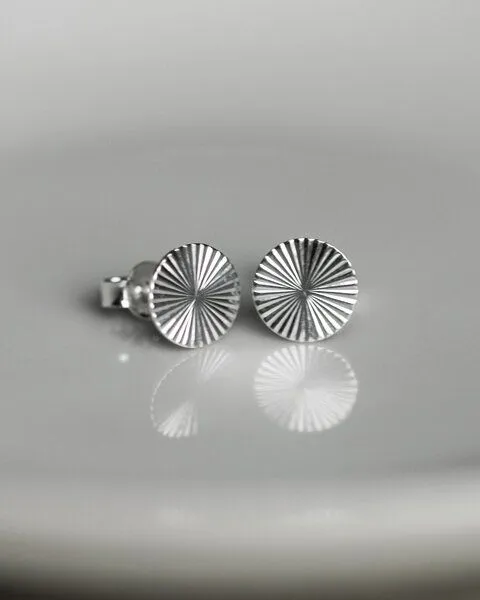 lille mus lille mus Ohrstecker 'Sonne' 925 Silber, Silber, – Produktbild 1 von 3