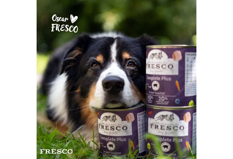 Fresco Dog NassBarf PROBIERPAKET Hundefutter Nass 5 x 400g, Nassfutter für: Hunde, Getreidefrei mit Huhn, Rind, Pferd, Lamm und Pute – Produktbild 6 von 6