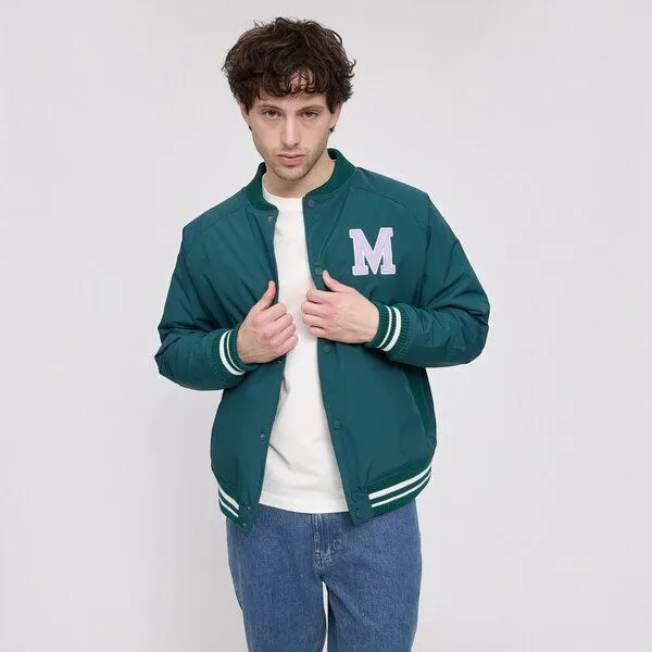 Mazine Mazine Varsity Jacket deep teal – Produktbild 2 von 3