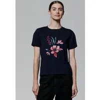 watapparel watapparel T-Shirt Frauen Blume in Wasserfarbe 01, French navy, – Produktbild 1 von 1