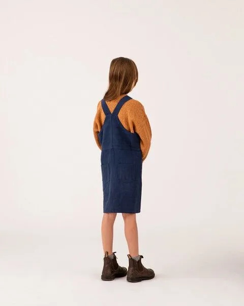 MATONA Matona Latzkleid für Kinder aus Canvas Bio-Baumwolle / Retro Pinafore Dress, Nightfall, – Produktbild 2 von 4