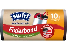 Swirl Swirl Müllbeutel mit Fixierband, reißfest & dicht, 10 l, 15 Stk. – Produktbild 1 von 1