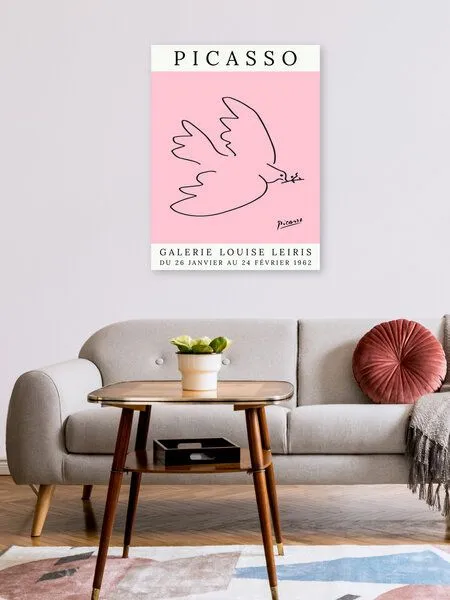 Photocircle Photocircle Poster / Leinwandbild - Picasso Taube – rosa – Produktbild 2 von 4