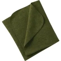 Engel natur Engel Natur Babydecke mit Muschelkante Bio-Merinowolle Fleece melange schilf Maße 80 x 100 cm – Produktbild 1 von 1