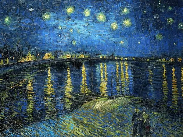 Photocircle Photocircle Poster / Leinwandbild - Vincent van Gogh - Sternennacht über der Rhone – Produktbild 2 von 4