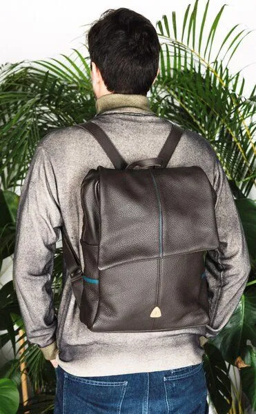 Ritagli di G Ritagli di G Damen Leder Laptop Rucksack MARTIN 100%, Hellbraun, – Produktbild 2 von 4