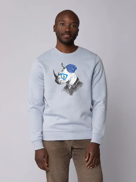 watapparel watapparel Sweatshirt Unisex Nashorn, Serene blue, – Produktbild 2 von 4