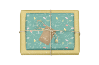 Öko-Geschenkpapier-Set mit Handschuh-Motiv von dabelino